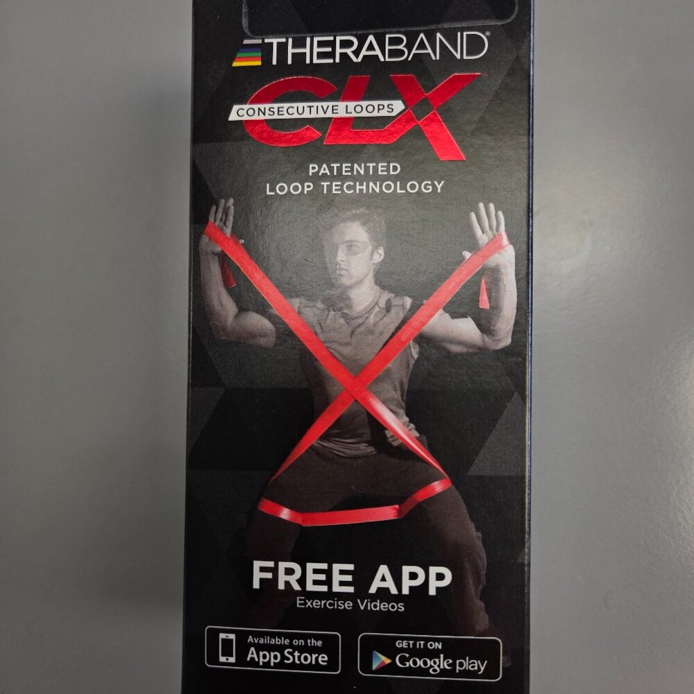 THERABAND CLX consecutive loops RED 3.7 lb exercise non latex band New sealed